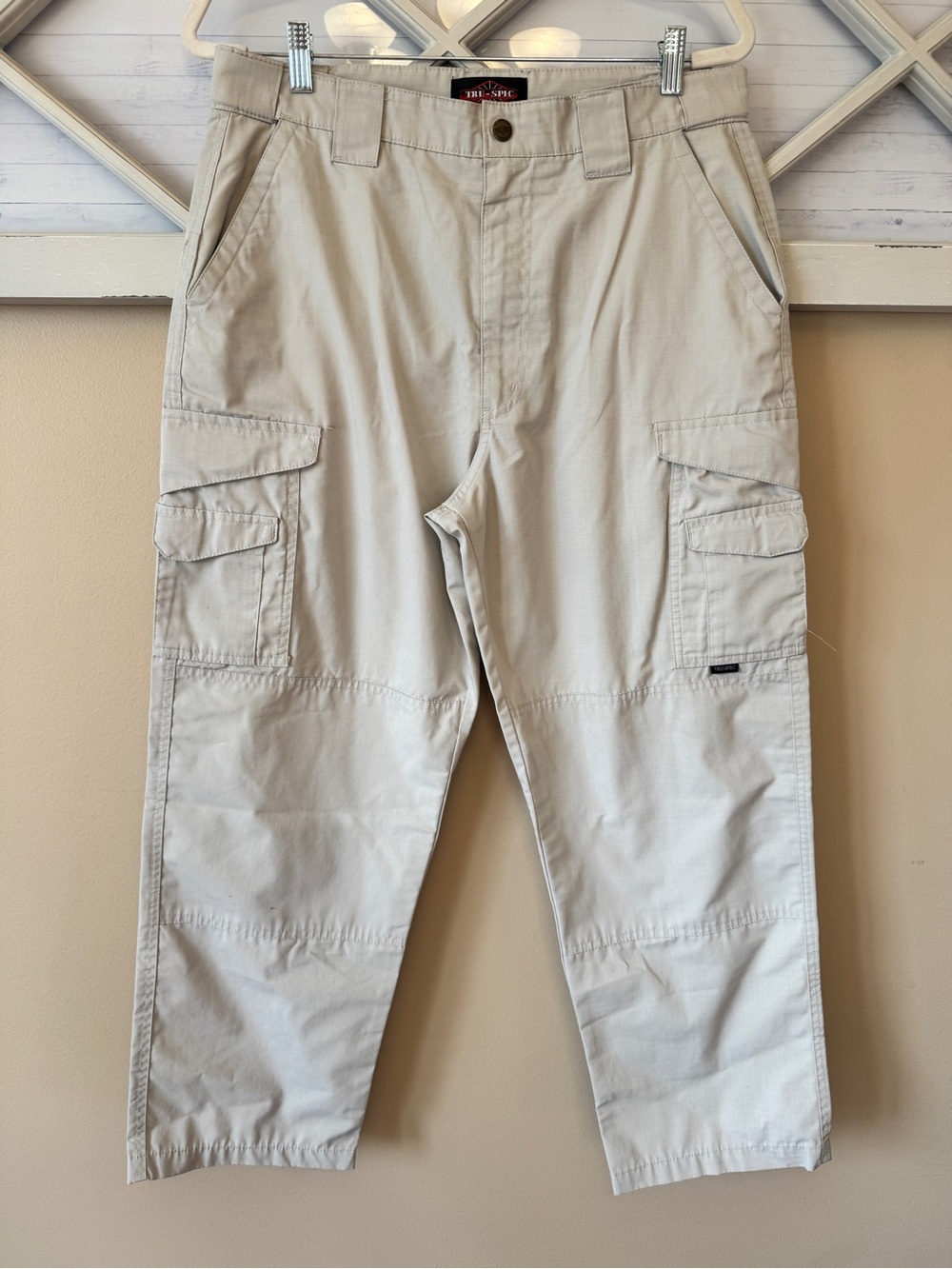TRU-SPEC Khaki‎ Rip Stop Tactical Cargo Pants Men's 34x30 Stretchy